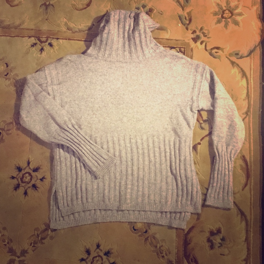 Gray turtleneck comfy sweater